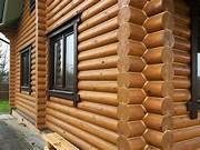 цвет сруба снаружи, дом из бревна, теплый шов оцилиндрованного бревна, отделка сруба, сруб дома
