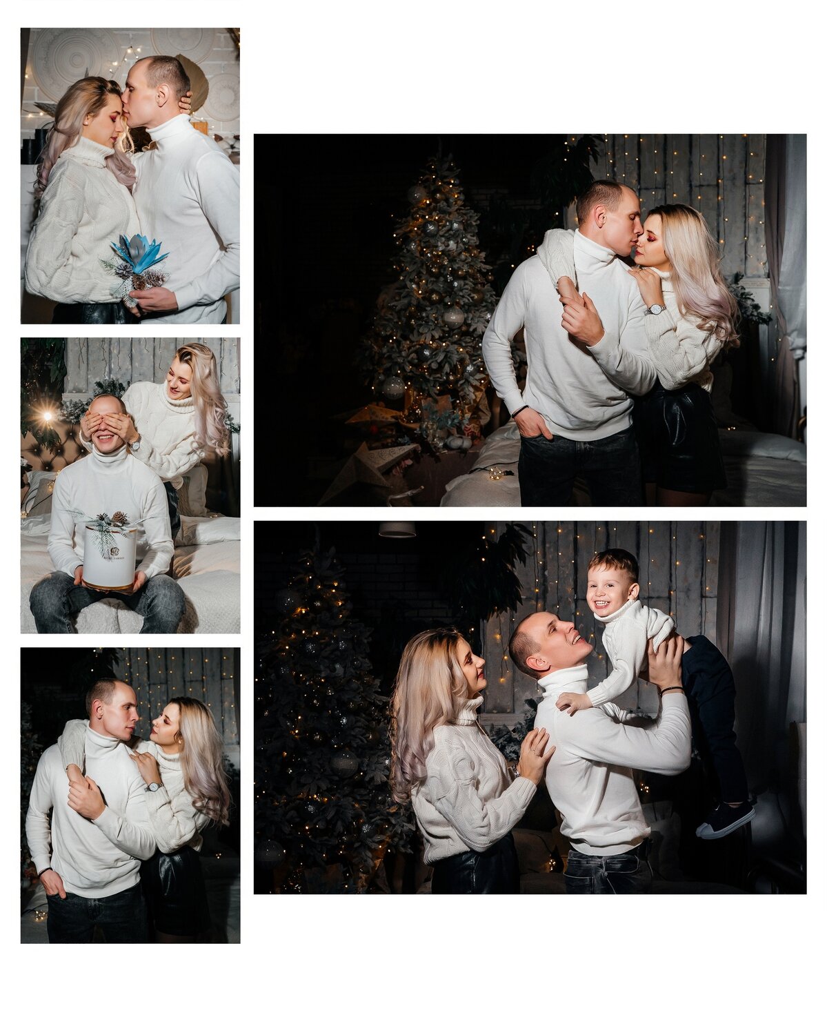 девушка, человек, семейная фотосессия, новогодняя фотосессия, фотосессия в студии