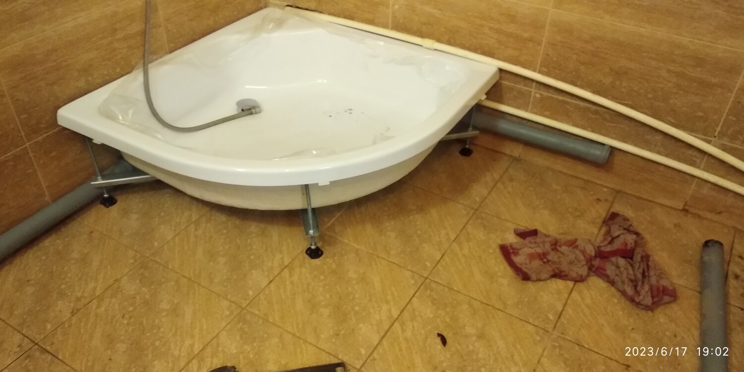 монтаж душевого поддона, установка душевого поддона, сборка поддона душевой кабины, душевой поддон, душевая кабина тимо усиление поддона