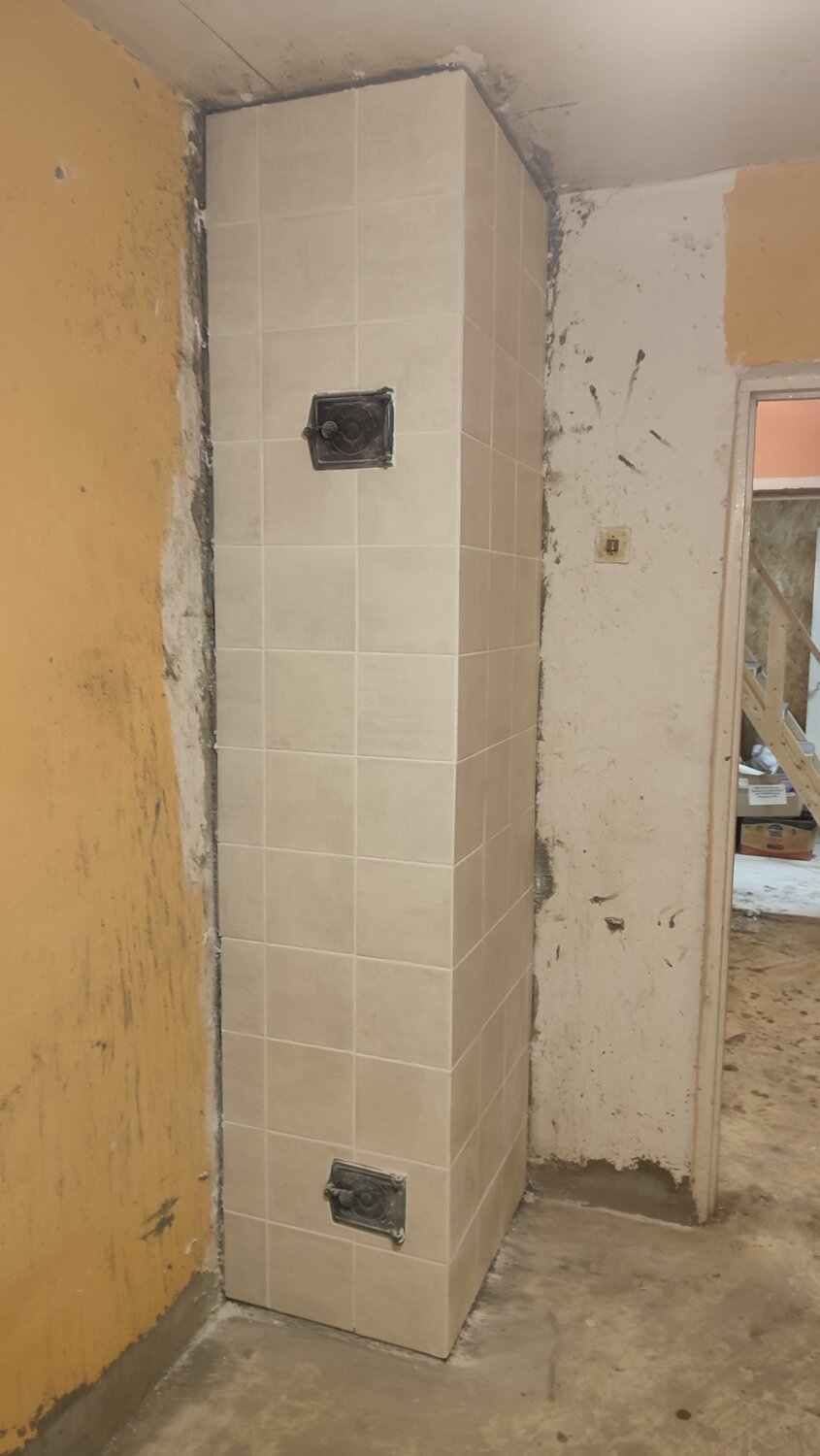 отделка печи, облицовка печи, керамический дымоход, кладка печи, облицовка печи плиткой