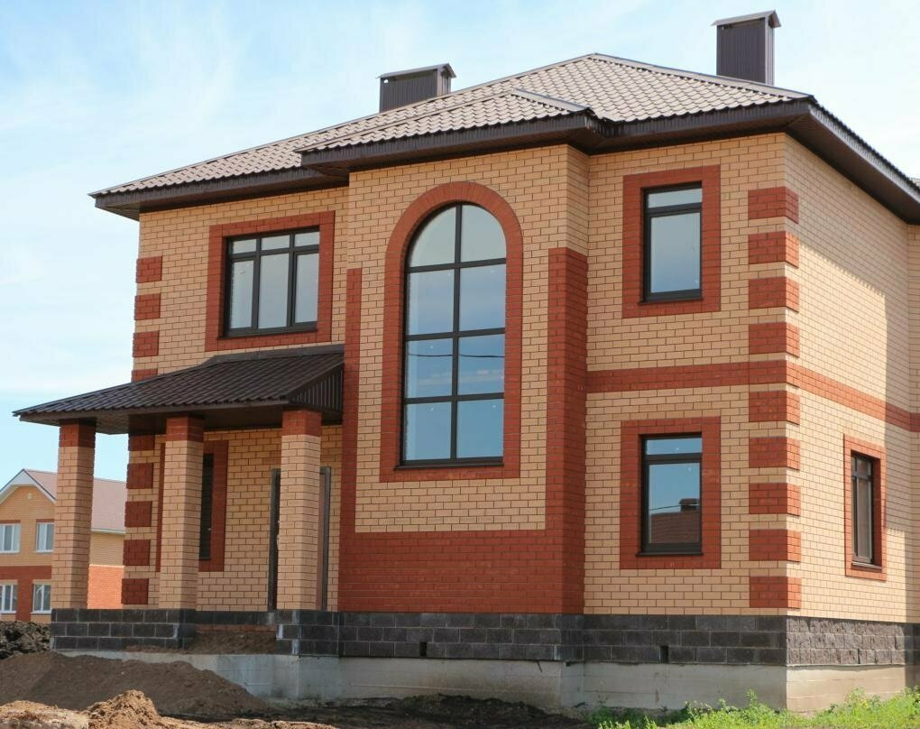 облицовочный кирпич цвета, кирпич цвета, кирпичный дом, облицовочный кирпич, дом из кирпича