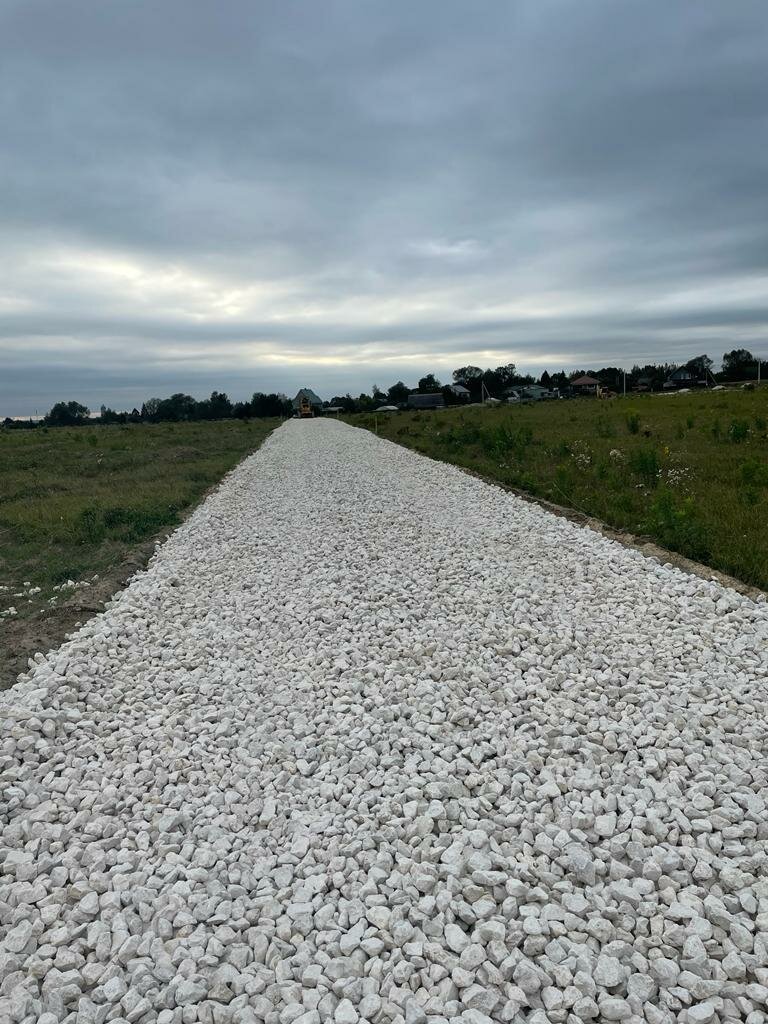 дорога из щебня, отсыпка щебнем, отсыпка дороги, щебень дорога, щебня