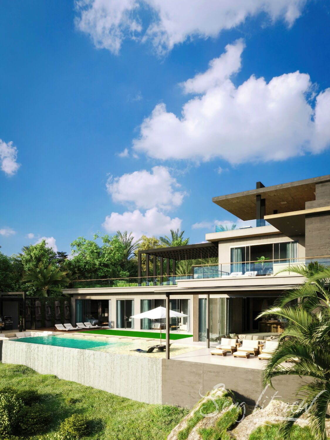 огромный особняк, вилла, особняк, частный дом