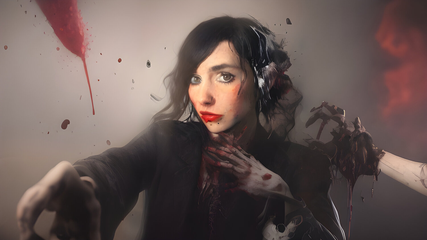 рисунок, девушка, женщина, взгляд девушки, человек