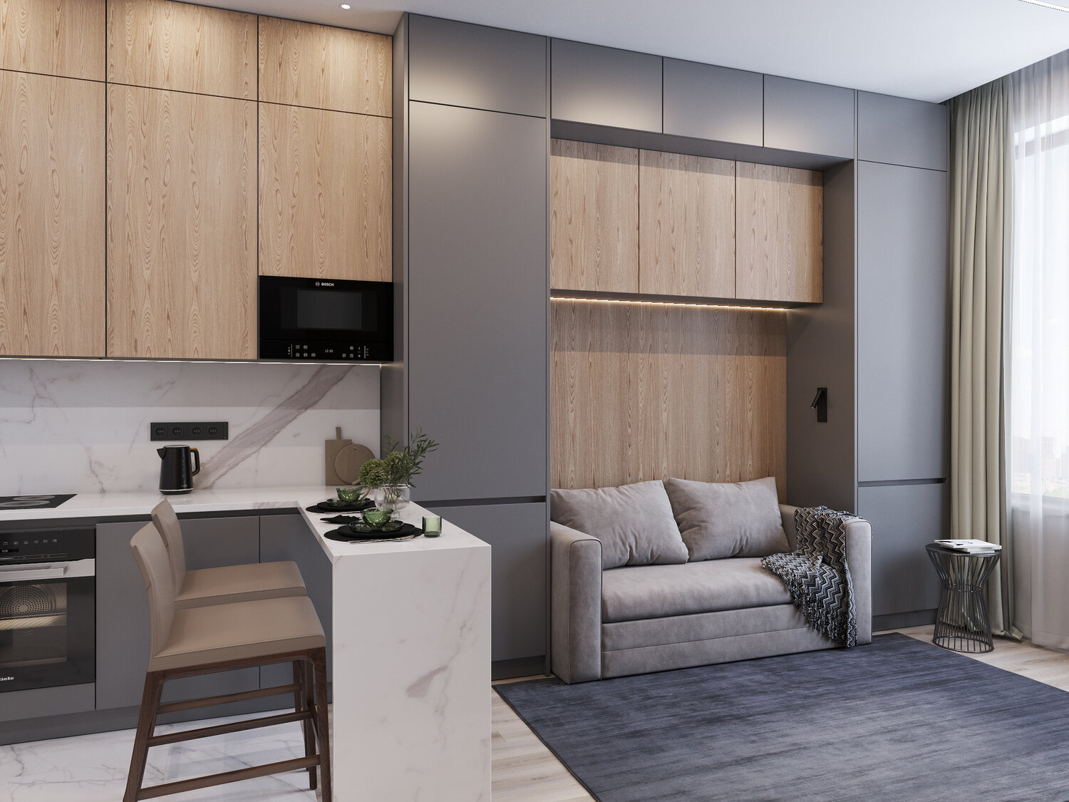 дизайн интерьера студии, дизайн маленькой квартиры студии, дизайн студии, интерьер студии, интерьер квартиры