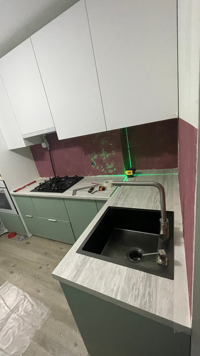 столешница для кухни, столешница из керамогранита 1200х600, столешница, столешница из искусственного камня, интерьер кухни