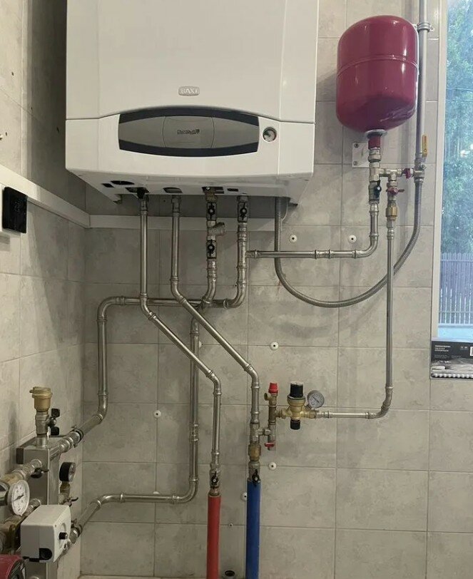обвязка газового котла бакси, двухконтурный газовый котел, газовый котел для отопления бакси, обвязка газового котла baxi, обвязка котла газового