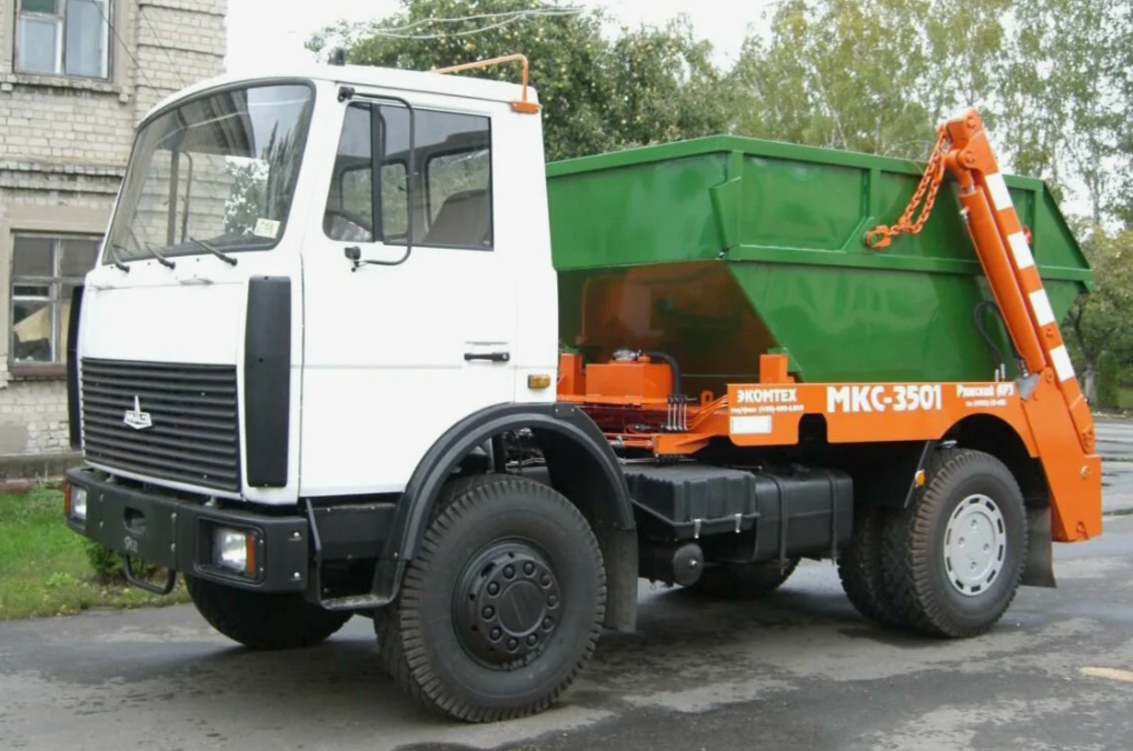 маз бункеровоз, маз мусоровоз бункеровоз, мусоровоз маз, бункеровоз маз мкс-3501, бункеровоз