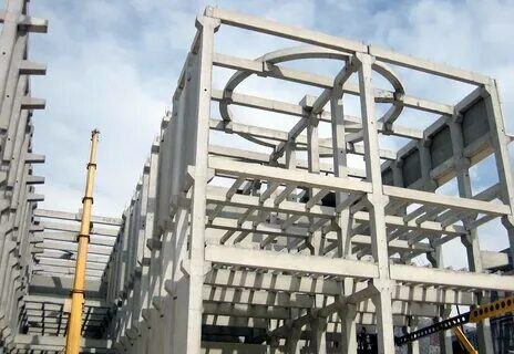 сборный ж.б. каркас многоэтажных промзданий, steel structure, монолитный железобетонный каркас, сборный железобетонный каркас, сборный жб каркас промздания