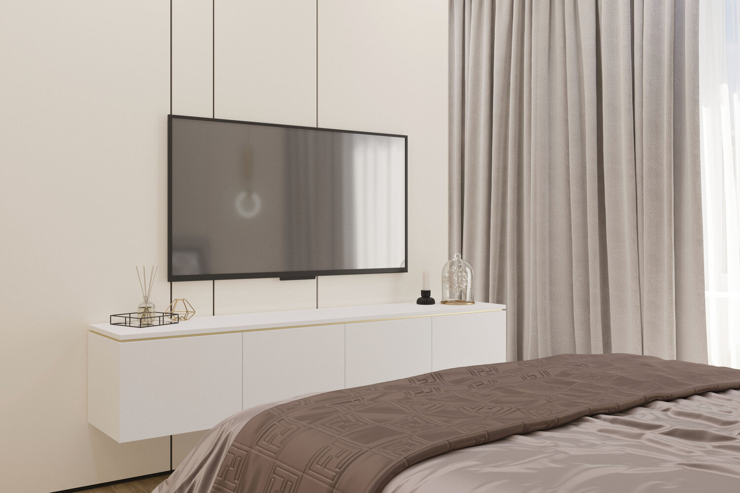 дизайн интерьера, интерьер спальни, современный интерьер, дизайн спальни, дизайн интерьера студии