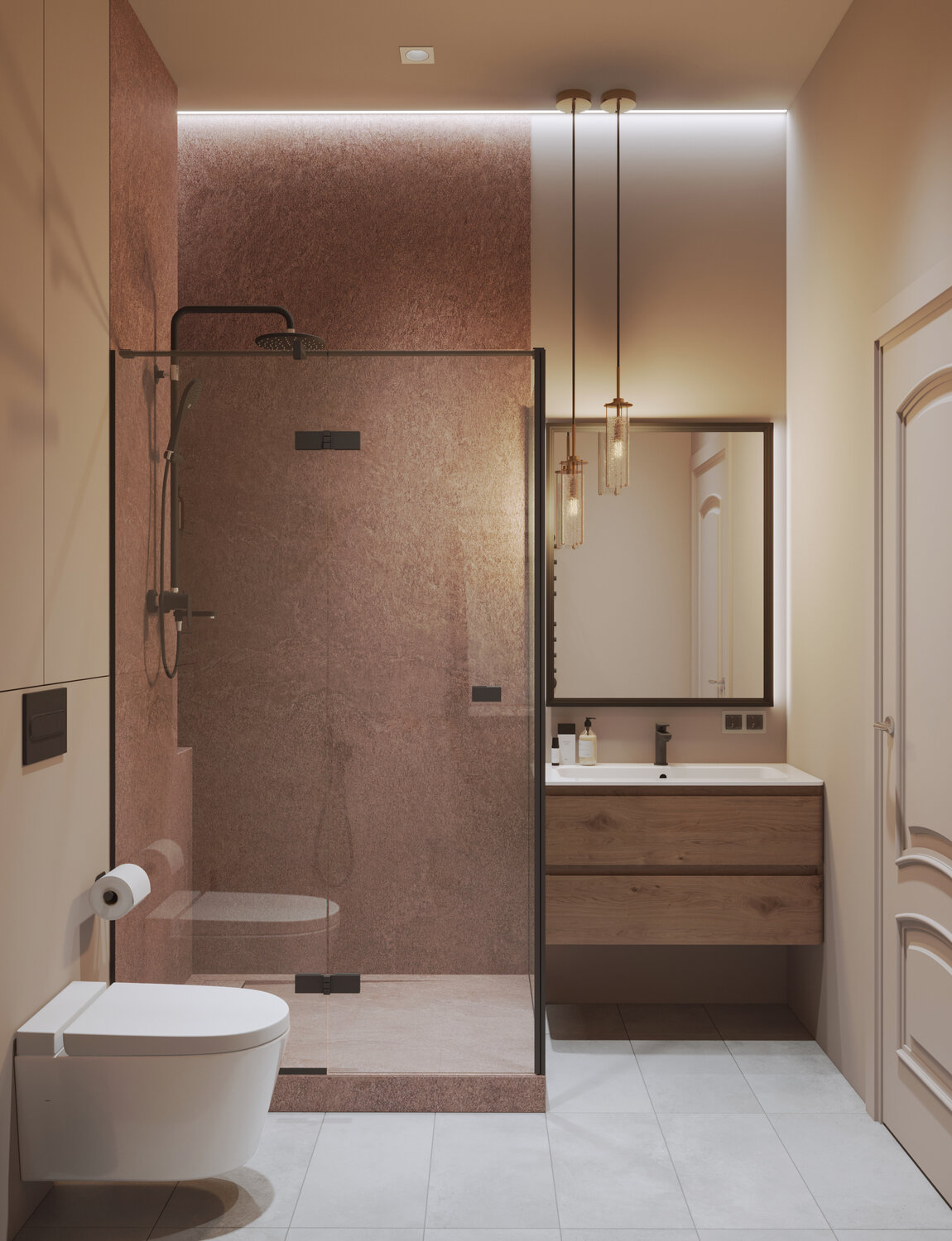 современный дизайн ванной, дизайн небольшой ванной, ванная комната, интерьеры ванной, санузел в современном стиле