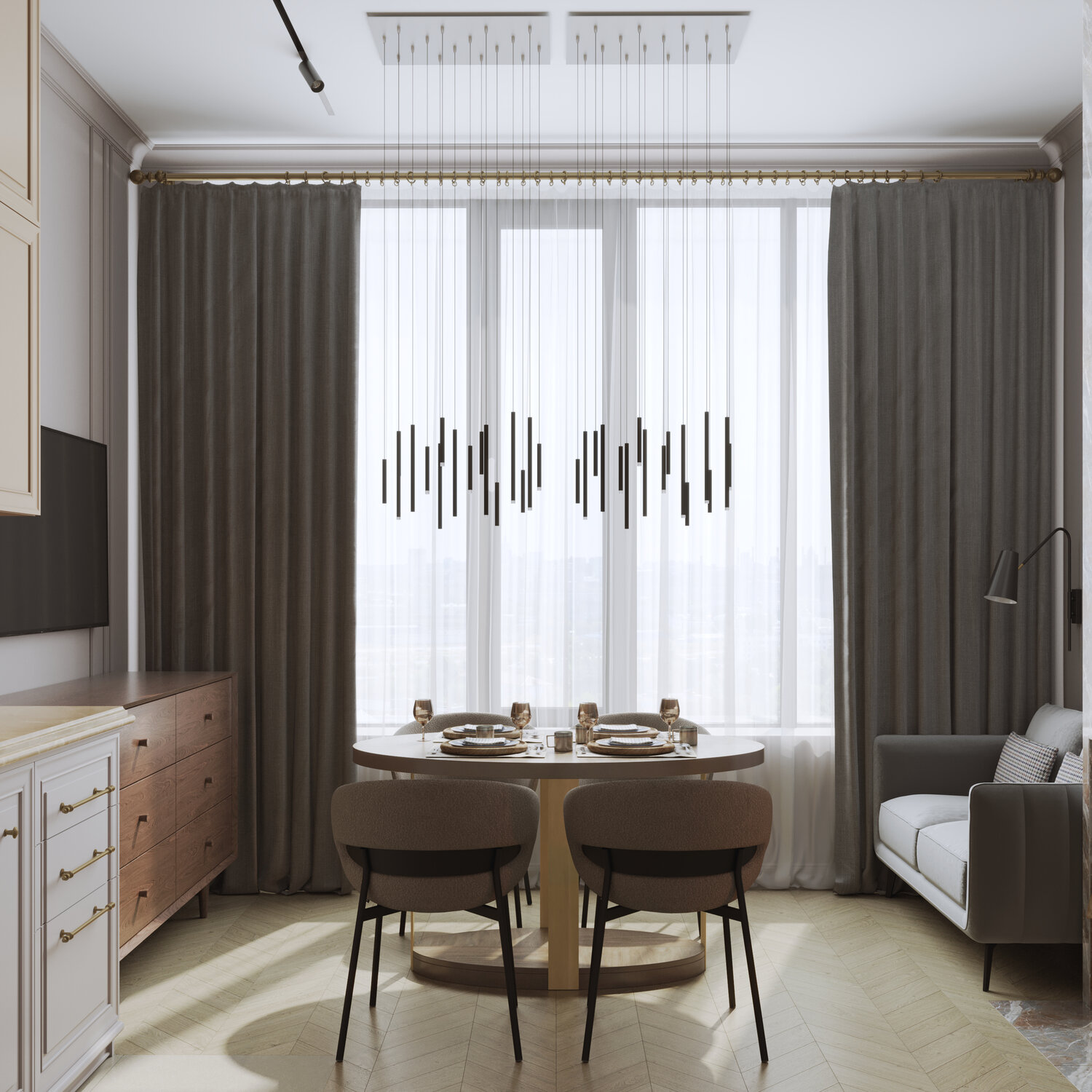 интерьер кухни столовой, дизайн квартиры студии, интерьер двухкомнатной квартиры, кухня в современном стиле, дизайн кухни гостиной