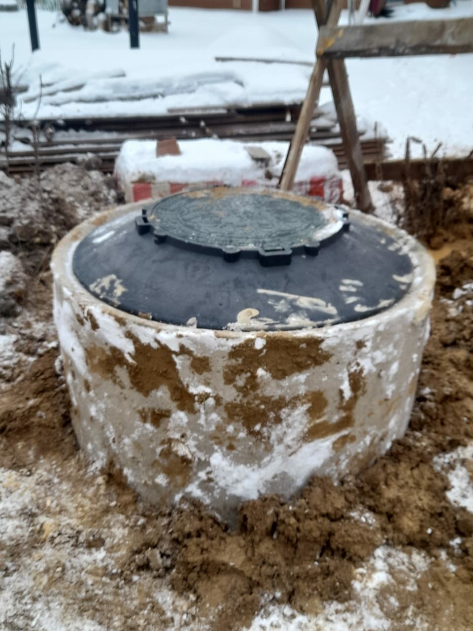 септик, септик из жби колец, копка колодцев, септик из жб колец, септик из бетонных колец