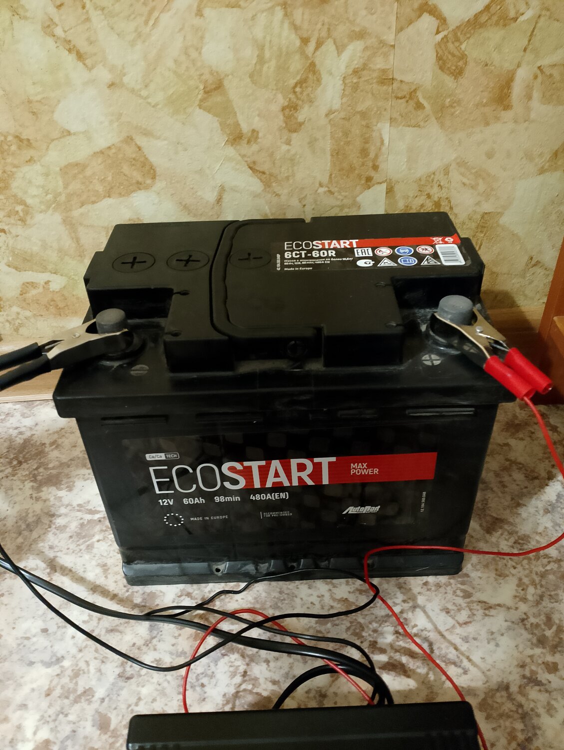 ecostart аккумулятор 190, акб ecostart 190, автомобильный аккумулятор ecostart 62r (520а 242x175x190), ecostart 6ст-60, аккумулятор ecostart 77r