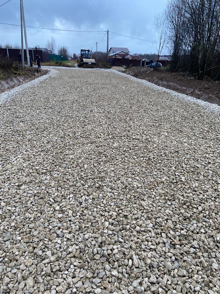 отсыпка щебнем, отсыпка, щебень, щебень для дороги, дорога из щебня