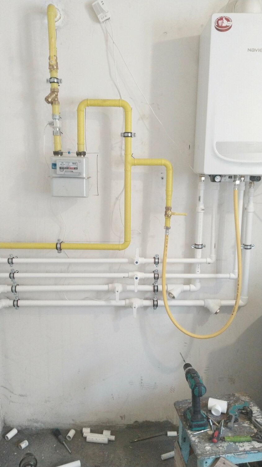двухконтурный газовый котел, монтаж отопления, обвязка котла отопления, водоснабжение отопление белгород, монтаж котельной