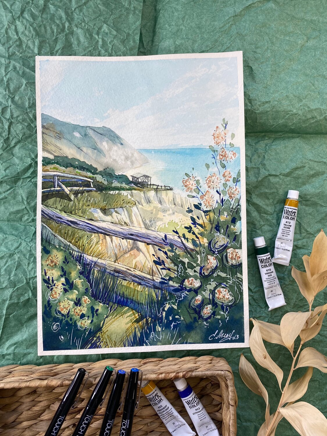 картины, пейзаж, летний пейзаж, картина маслом город, живопись пейзаж