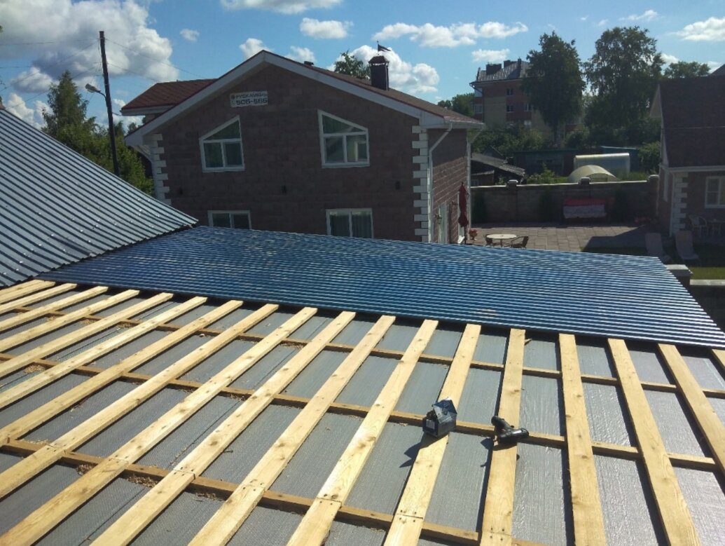 кровля, монтаж кровли, монтаж крыши, кровля крыши, шифер на крыше