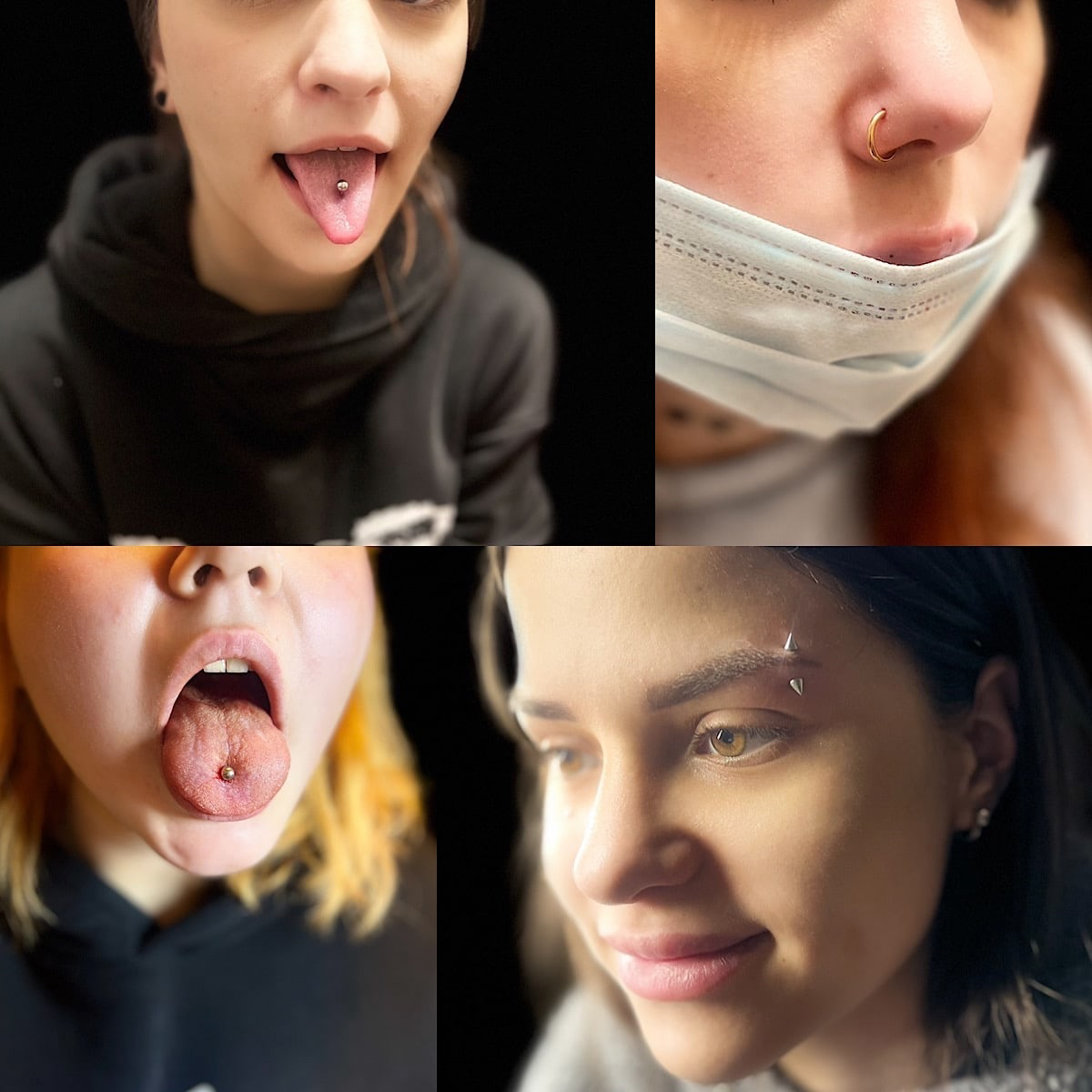 пирсинг языка, девушка, пирсинг на лице, пирсинг, пирсинг новосибирск