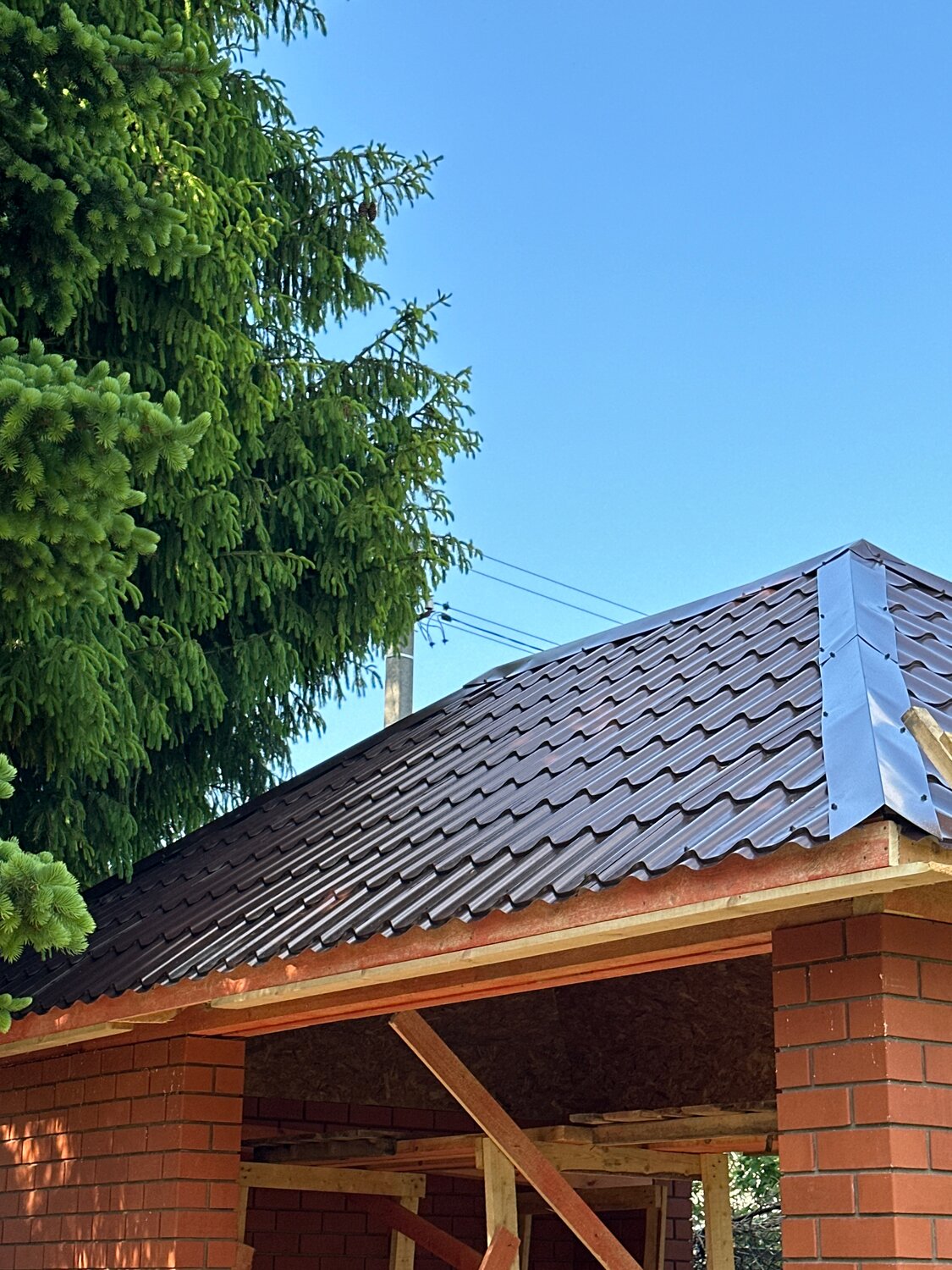 металлочерепица для крыши, металлочерепица, металлочерепица каскад элит 7024, металлочерепица каскад, крыша из металлочерепицы