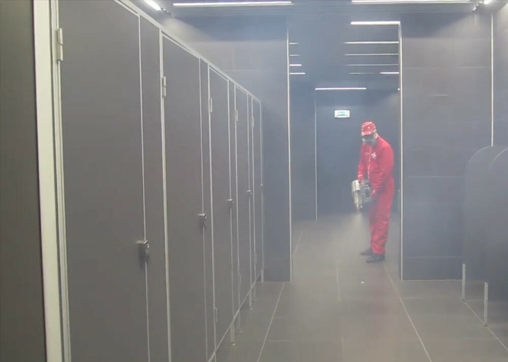 порошковая окраска, дезинфекция помещений, порошковая покраска, санитарный пропускник в лаборатории, порошковая покраска металла