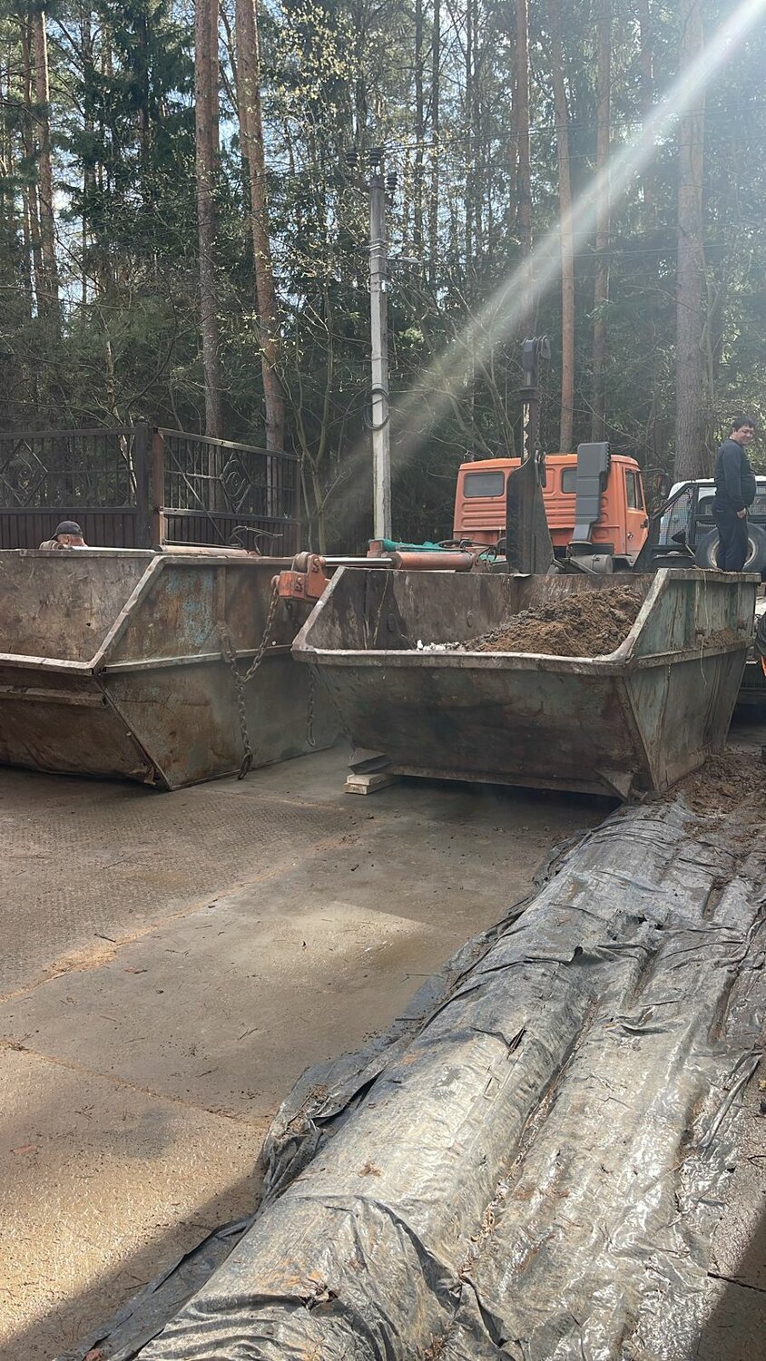 вывоз мусора, строительства, отходы, мусор, бункер мусорный 8 м3 зил