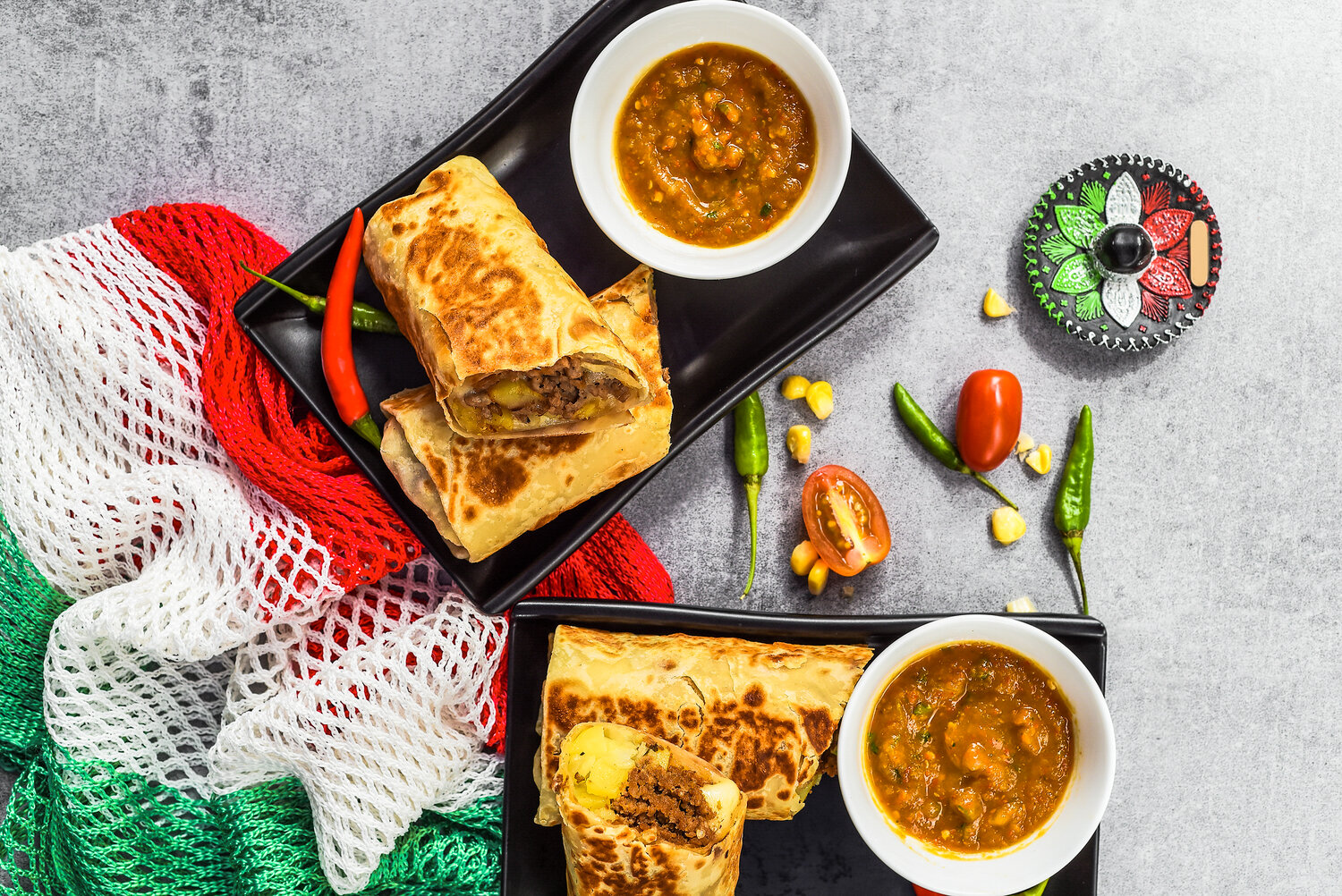еда, индийская кухня фон, блюда, индийская еда, тхали доса