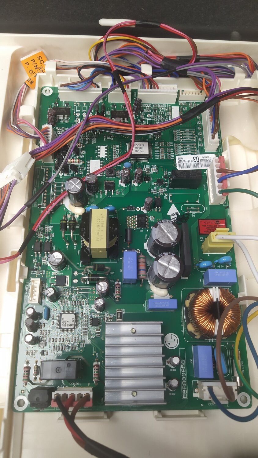 плата управления, плата управления холодильника lg ebr83736011, плата блока питания, модуля управления инверторного холодильника lg, модуль управления