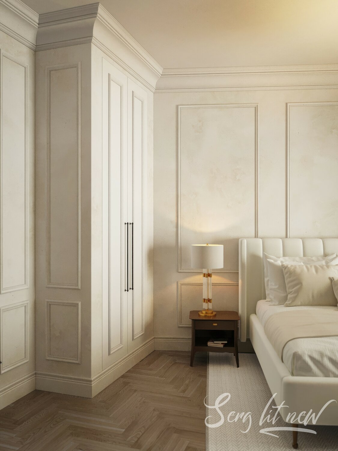 дизайн интерьера, дизайн интерьера спальни, спальня неоклассика, спальня в современном стиле, комната интерьер