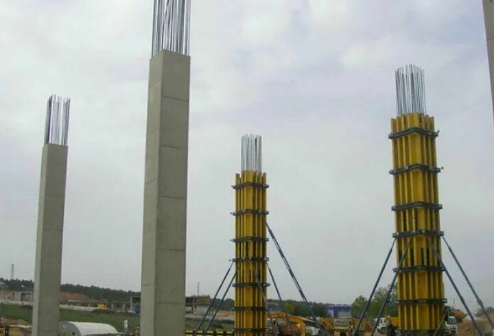опалубка колонн 800*250*3500 алюминиевая, балочно ригельная опалубка колонн, опалубка колонн, балочно ригельная опалубка, монолитные колонны