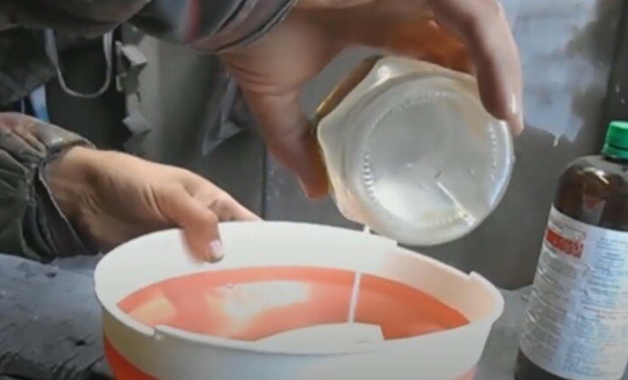 антифриз, ржавый антифриз, замена антифриза, смешивание красок, заливка соком