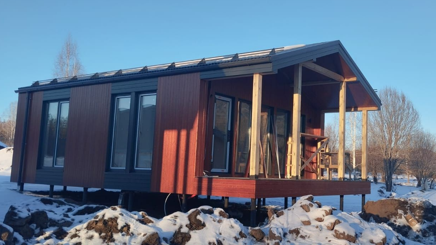 мини баня барнхаус, модульные дом, дубльдом кедр 65, дом в, загородный дом