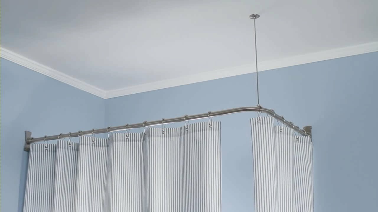 карниз для душа угловой 90х90, curved shower curtain rod 90х90, угловой карниз для ванной комнаты corner shower rods kit, карниз для шторы в ванную угловой, угловой карниз для ванной