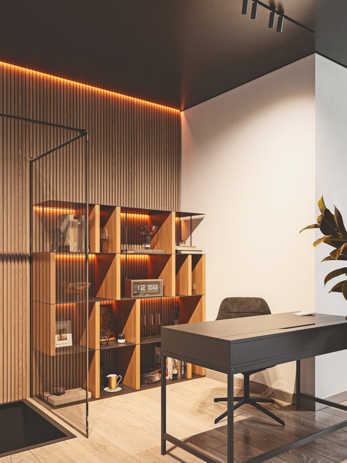 3d визуализация квартиры в скандинавском стиле.