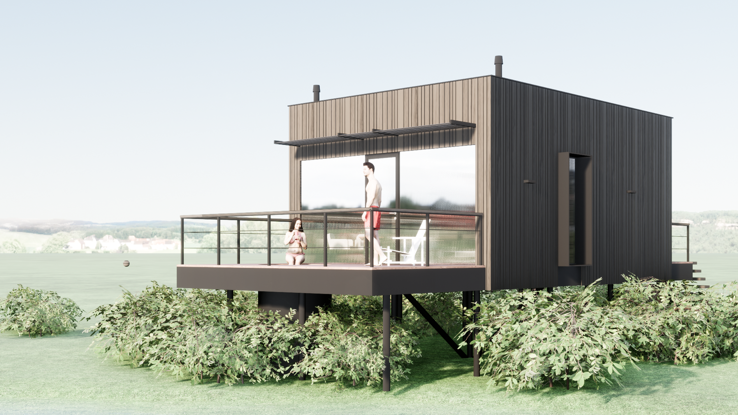 модульные дом, домик, модульные дома проекты, жилой модульный дом оптима 2 1 34, модульный мини дом