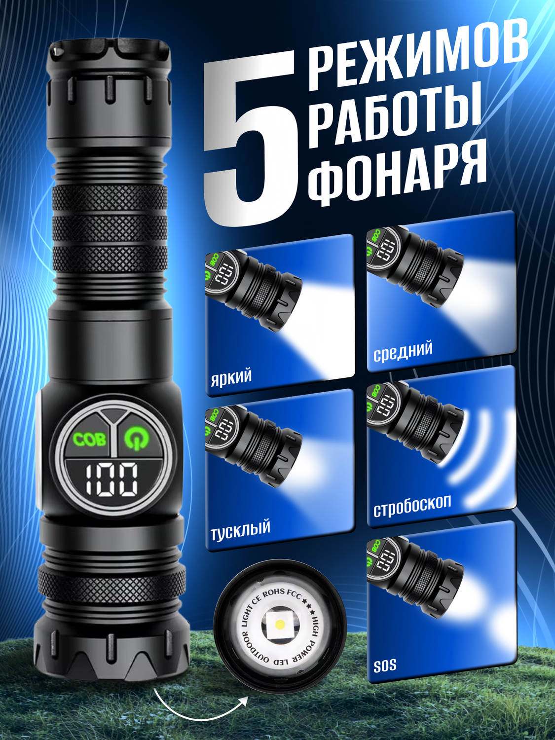 фонари, тактический фонарь, светодиодный фонарик, фонарик мощный, фонарик