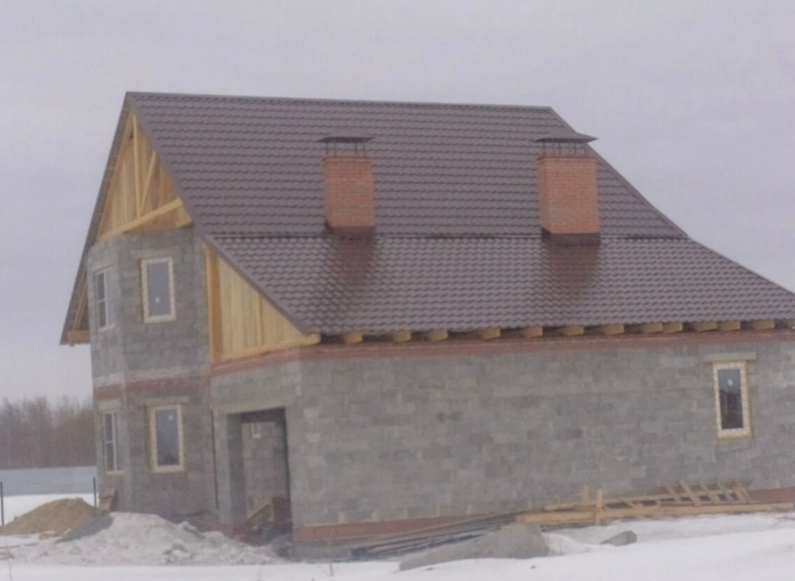 баня из керамзитобетонных блоков с мансардой, керамзитобетонный дом, дома из керамзитобетонных блоков, баня с мансардой 4х6 из керамзитобетонных блоков, баня с керамзитобетонных блоков