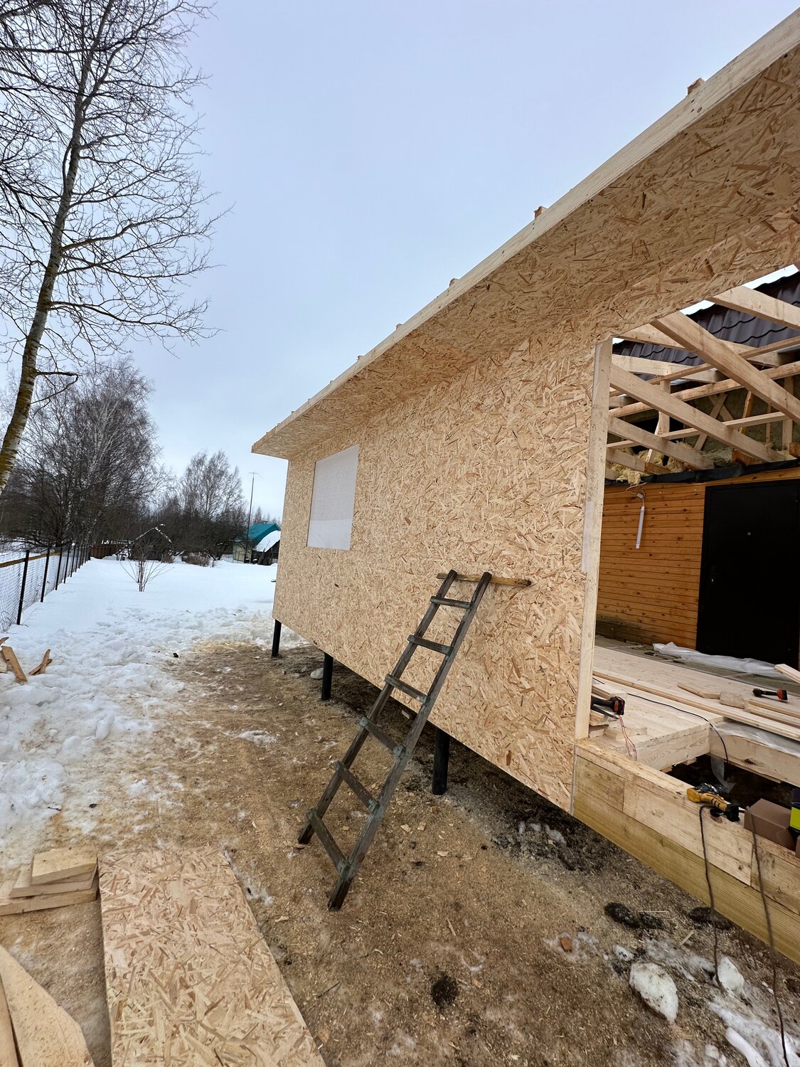 дома из сип панелей, строительство дома из сип панелей, домик 6х3 из сип панелей, сип панелей, дома сип панели