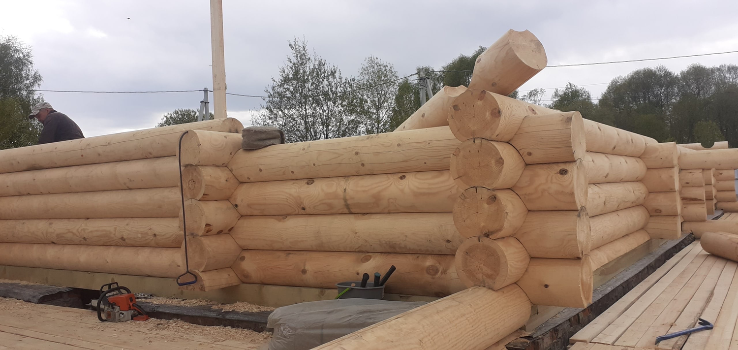 сруб из бревна, сруб дом, сруб для дома, оцилиндрованного бревна, сруб в чашу