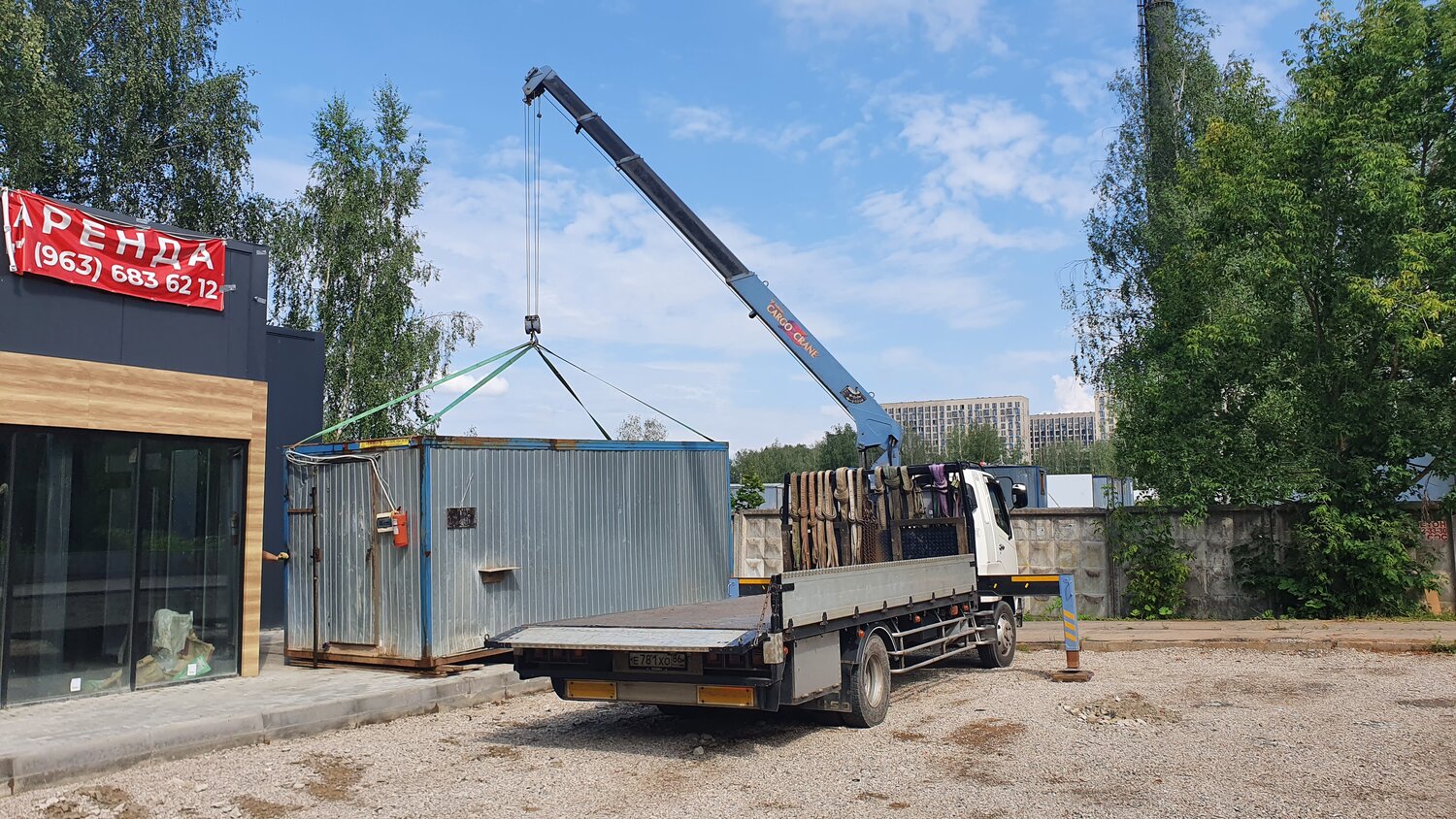 бытовка на манипуляторе, манипулятор аренда, манипулятор кран, манипулятор, манипулятор 5 тонн