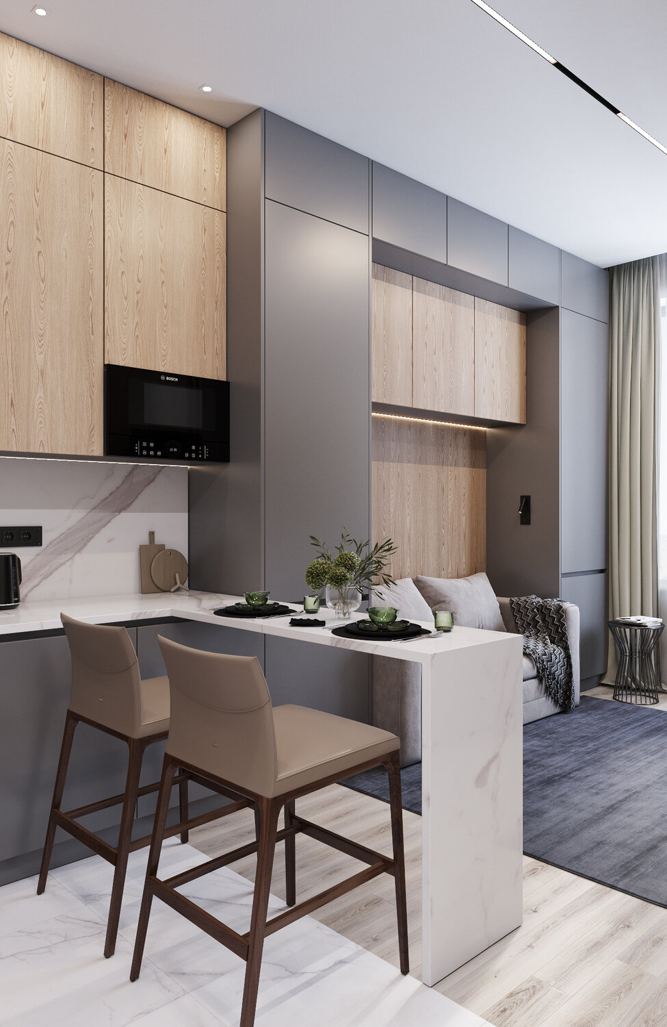 дизайн современной кухни, кухня современный стиль, студия в современном стиле, дизайн студии, кухня дизайн интерьер