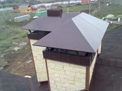 дымник вальма, дымник флюгарка, колпаки на дымоход, колпак на дымоход из кирпича, дымник на трубу