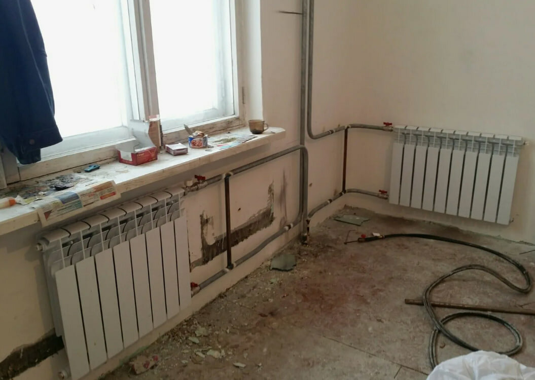 трубы отопления в квартире, радиатор отопления в квартире, радиаторов отопления, разводка труб отопления, отопление в квартире