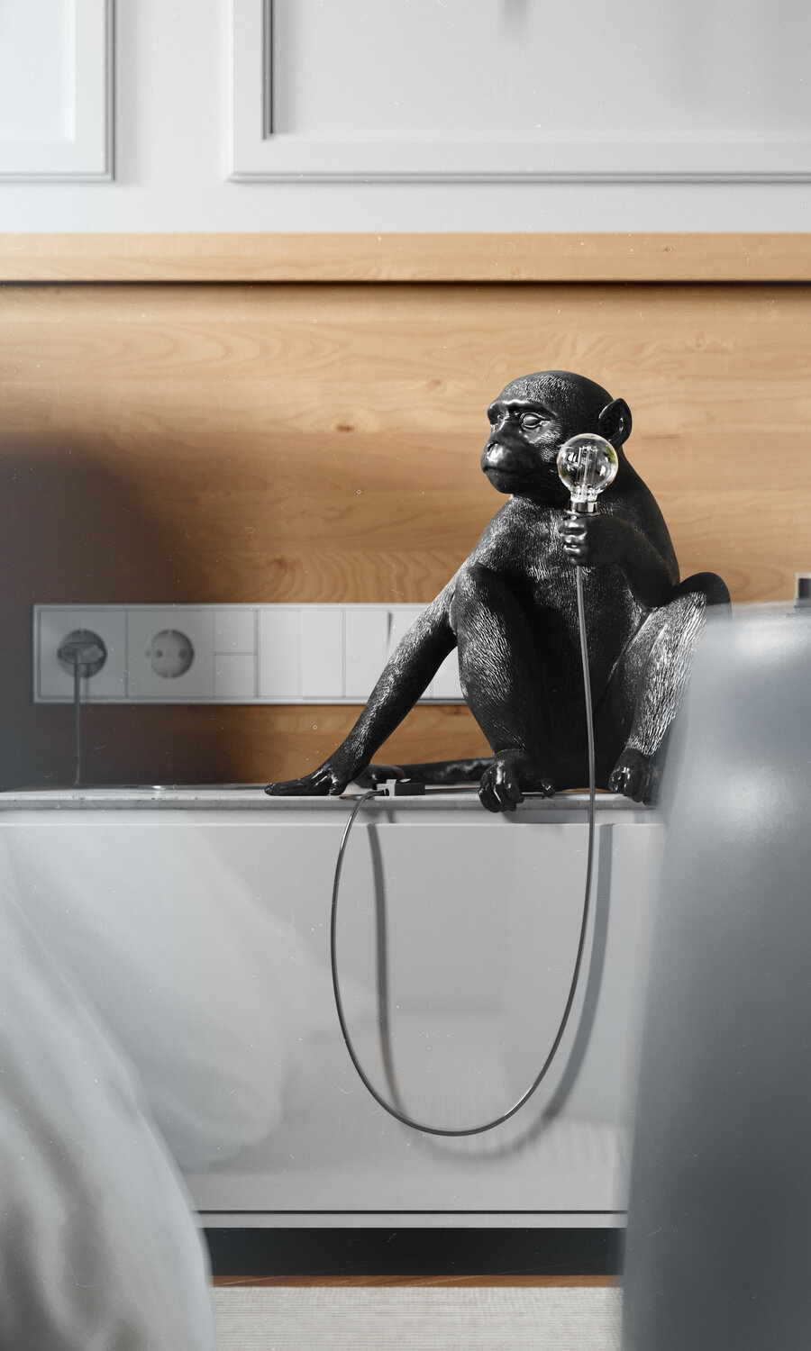 светильник seletti monkey lamp, светильник обезьяна с лампочкой, обезьян, светильник обезьяна, настенный светильник seletti