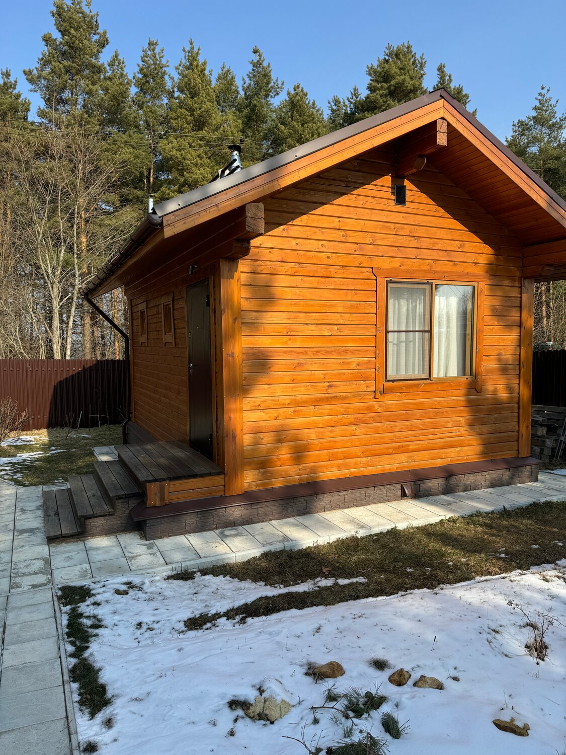 баня 3х4 из профилированного бруса, бани из профилированного бруса, баня снаружи 40м2, готовая баня из бруса, домик из бруса