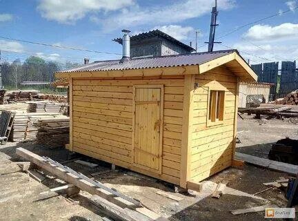 баня из бруса, мобильная баня из бруса, каркасная баня 2.5х4, готовая баня, баня под ключ