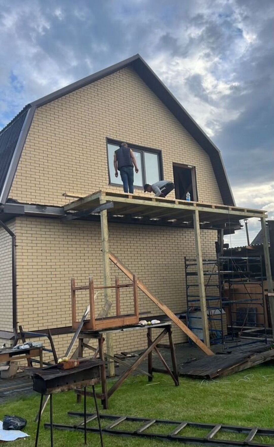 частного дома, дом, строительства дома, фасадные работы, сайдинг