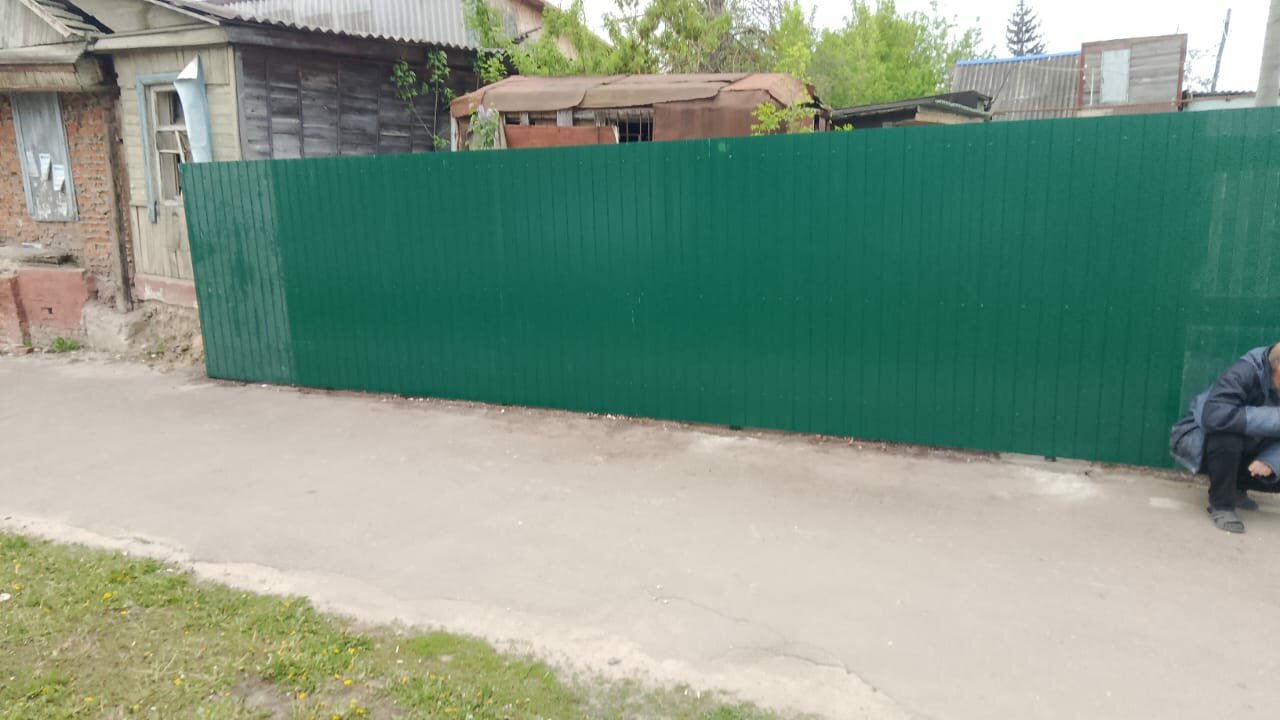 профнастил для забора, забор из профнастил, забор профлист, забор из профлиста, профнастил зеленый