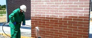 гидрофобизация фасада, пескоструйная очистка кирпича, гидрофобизация кирпичной кладки, пескоструйная очистка, пескоструйная обработка кирпича