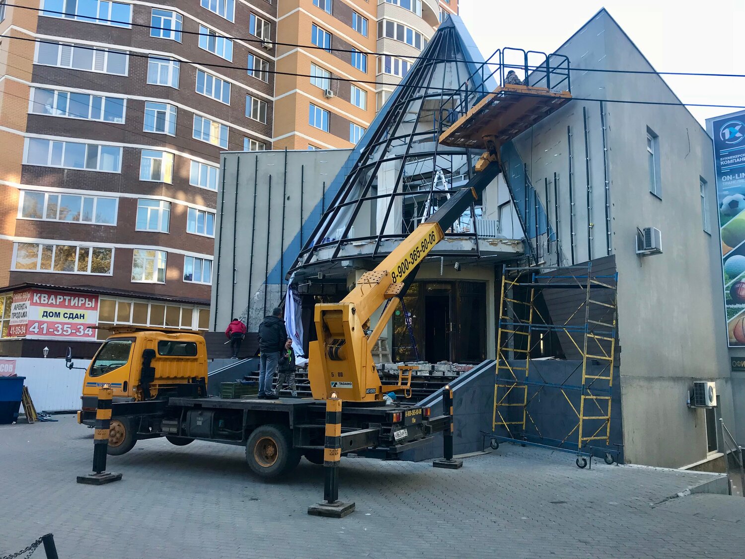здание, услуги автовышки, строительства, building, с крана
